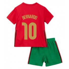 Fußballtrikots Portugal Bernardo Silva 10 Kinder Heimtrikotsatz Euro 2020